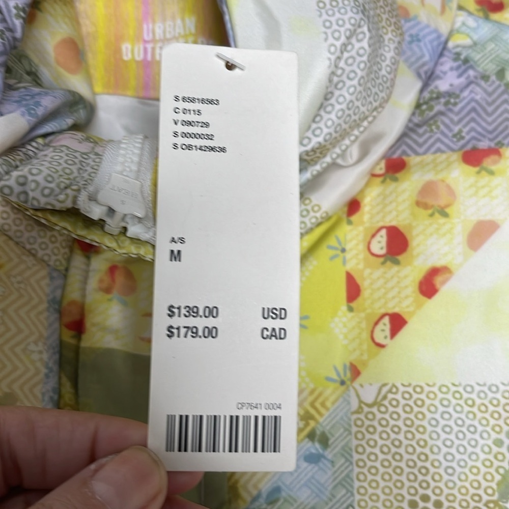 URBAN OUTFITTERS Kit Patchwork Printed Nylon Puffer Jacket Size MEDIUM New - Picture 6 of 9